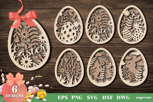 Easter Eggs Gift Tags Svg Bundle SVG SvgOcean 