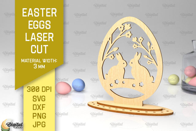 Easter Eggs Laser Cut. 3D Eggs SVG. Easter Bunny SVG SVG Evgenyia Guschina 