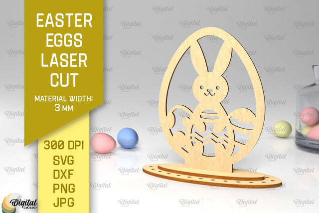 Easter Eggs Laser Cut. 3D Eggs SVG. Easter Bunny SVG SVG Evgenyia Guschina 