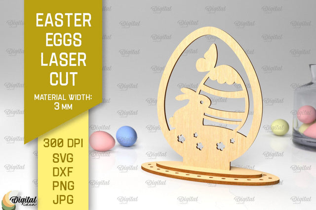 Easter Eggs Laser Cut. 3D Eggs SVG. Easter Bunny SVG SVG Evgenyia Guschina 