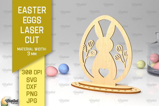 Easter Eggs Laser Cut. 3D Eggs SVG. Easter Bunny SVG SVG Evgenyia Guschina 