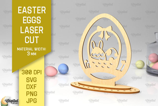 Easter Eggs Laser Cut. 3D Eggs SVG. Easter Bunny SVG SVG Evgenyia Guschina 