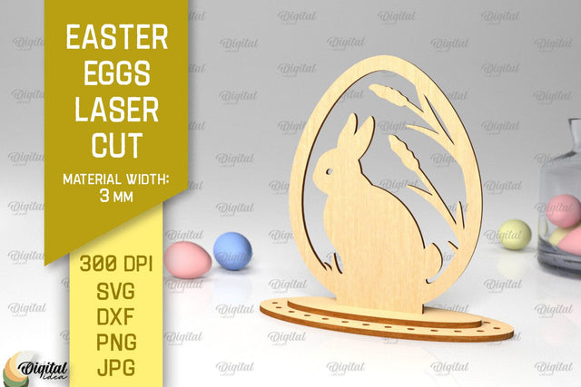 Easter Eggs Laser Cut. 3D Eggs SVG. Easter Bunny SVG SVG Evgenyia Guschina 