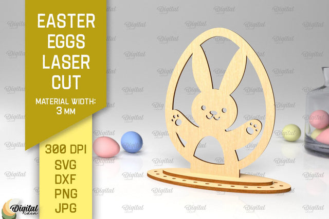 Easter Eggs Laser Cut. 3D Eggs SVG. Easter Bunny SVG SVG Evgenyia Guschina 