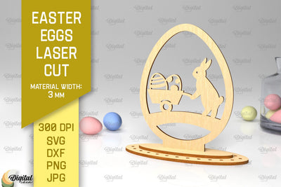 Easter Eggs Laser Cut. 3D Eggs SVG. Easter Bunny SVG SVG Evgenyia Guschina 