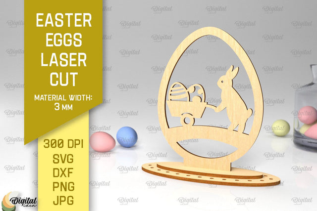 Easter Eggs Laser Cut. 3D Eggs SVG. Easter Bunny SVG SVG Evgenyia Guschina 