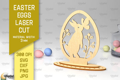 Easter Eggs Laser Cut. 3D Eggs SVG. Easter Bunny SVG SVG Evgenyia Guschina 