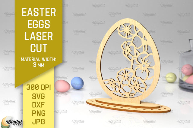 Easter Eggs Laser Cut. 3D Eggs SVG. Easter Decor SVG Evgenyia Guschina 