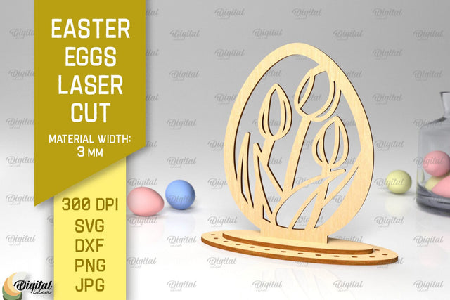 Easter Eggs Laser Cut. 3D Eggs SVG. Easter Decor SVG Evgenyia Guschina 