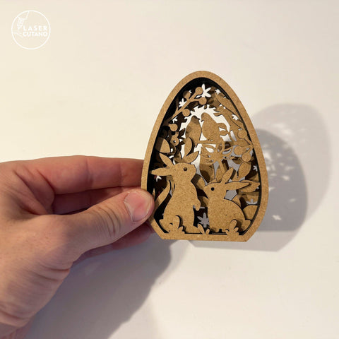 Easter Eggs Set, Decorative Multilayer Templates, Laser Cut Files SVG LaserCutano 