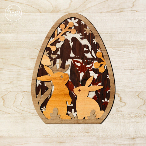 Easter Eggs Set, Decorative Multilayer Templates, Laser Cut Files SVG LaserCutano 