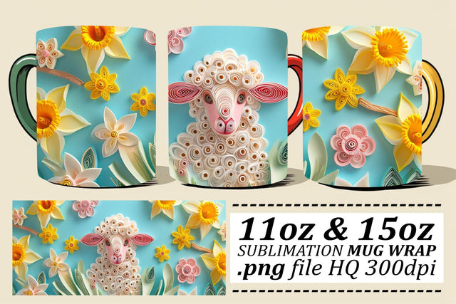 Easter Eggstravaganza Mug Wrap Sublimation afrosvg 