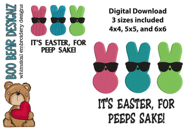 Easter Embroidery design Embroidery/Applique DESIGNS Boo Bear Designz 