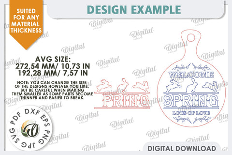 Easter Farm Cutting Board LaserCut. Farmhouse Easter SVG SVG Evgenyia Guschina 