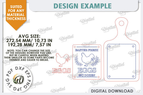 Easter Farm Cutting Board LaserCut. Farmhouse Easter SVG SVG Evgenyia Guschina 