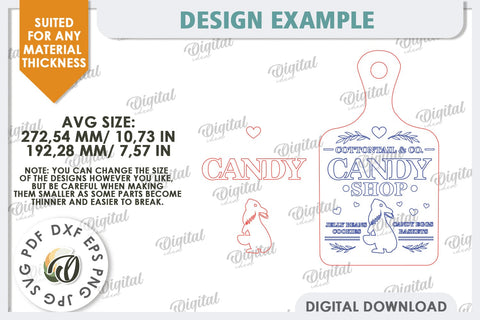 Easter Farm Cutting Boards LaserCut Bundle. Farmhouse Easter SVG Evgenyia Guschina 