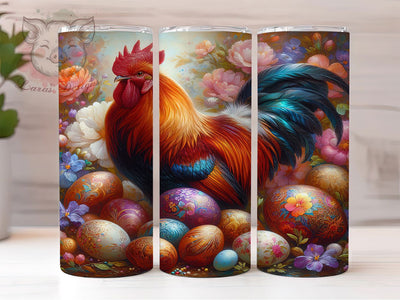 Easter Farm Rooster Tumbler, Easter Rooster Tumbler, Farm Rooster Wrap, Stylish 20oz Wrap, Sublimation Design, Trendy Gift Idea, Inspirational Easter Tumbler Sublimation Lara' s Designs 