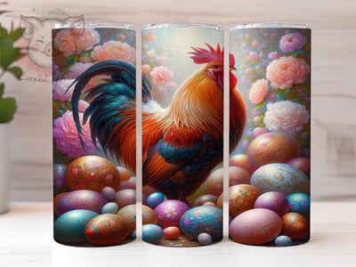 Easter Farm Rooster Tumbler, Easter Rooster Tumbler, Farm Rooster Wrap, Stylish 20oz Wrap, Sublimation Design, Trendy Gift Idea, Inspirational Easter Tumbler Sublimation Lara' s Designs 