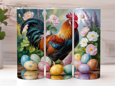 Easter Farm Rooster Tumbler, Easter Rooster Tumbler, Farm Rooster Wrap, Stylish 20oz Wrap, Sublimation Design, Trendy Gift Idea, Inspirational Easter Tumbler Sublimation Lara' s Designs 