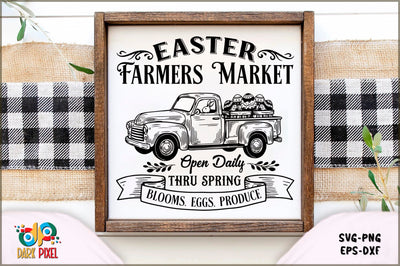 Easter farmers market open daily thru spring blooms. eggs. produce SVG Sublimation Shetara Begum 
