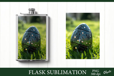 Easter Flask Sublimation PNG. 8 OZ Flask PNG Sublimation Olga Terlyanskaya 