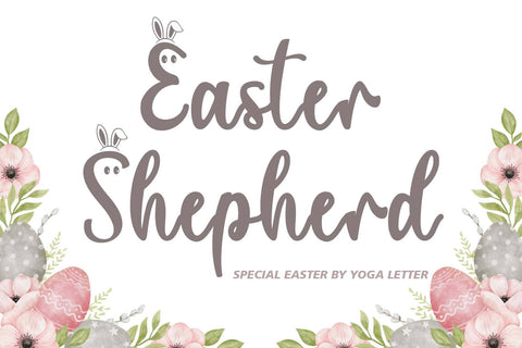 Easter Font Bundle Font Prasetya Letter 