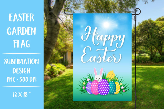 Easter garden flag sublimation design PNG 05 Sublimation LaBelezoka 