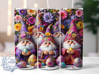 Easter Garden Gnome Tumbler, Dwarves Easter Tumbler, Stylish 20oz Wrap, Sublimation Design, Trendy Gift Idea, Easter Egg Gnome Wrap, Holiday Garden Tumbler Sublimation ToriDesigns 