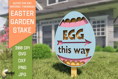 Easter Garden Stake SVG. Plant Marker Laser Cut. Easter Egg SVG SVG Evgenyia Guschina 