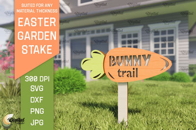 Easter Garden Stake SVG. Plant Marker Laser Cut. Easter Sign SVG SVG Evgenyia Guschina 