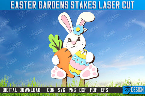 Easter Garden Stakes Bundle | Garden Decoration | Lawn Stake | Easter Design | CNC Files SVG Fly Design 