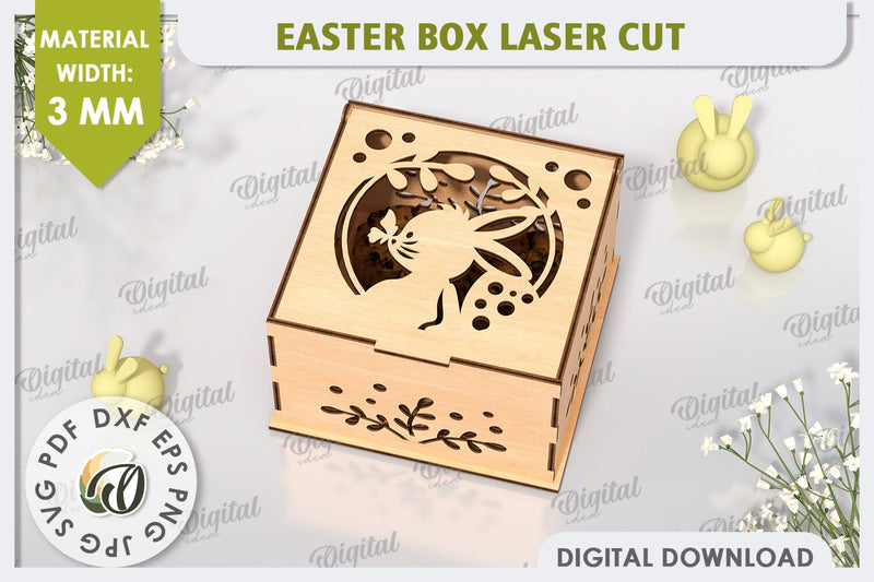 Easter Gift Box Laser Cut. Easter Treats Box. Candy Box SVG SVG Evgenyia Guschina 
