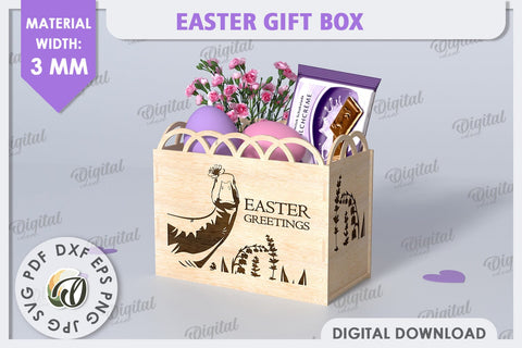 Easter Gift Boxes Laser Cut Bundle. Easter Treats Boxes SVG SVG Evgenyia Guschina 