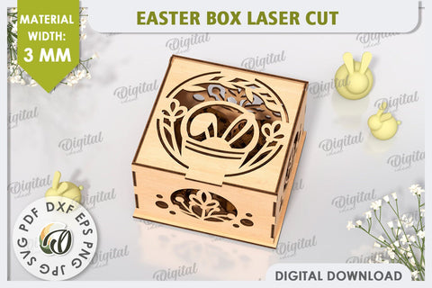 Easter Gift Boxes Laser Cut Bundle. Easter Treats Boxes SVG SVG Evgenyia Guschina 