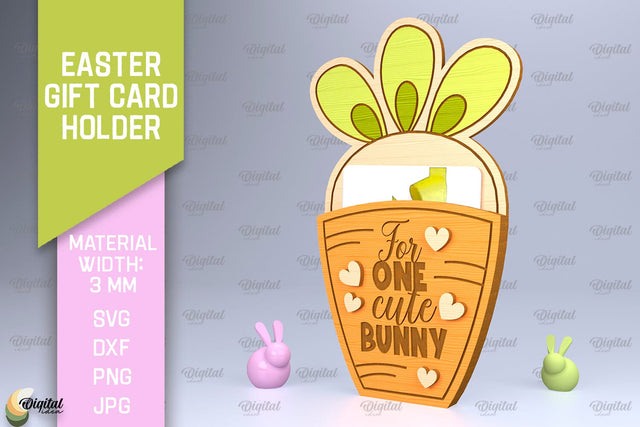 Easter Gift Card Holder Laser Cut. Easter Carrot SVG SVG Evgenyia Guschina 