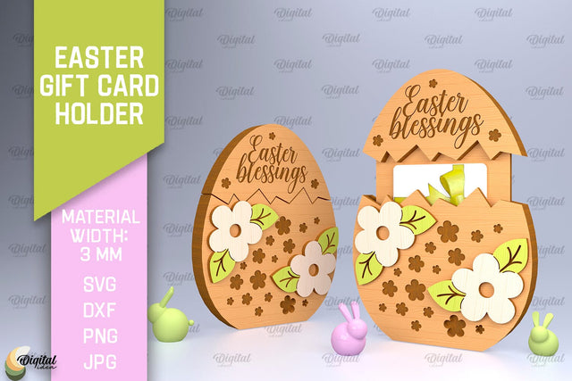 Easter Gift Card Holder Laser Cut. Easter Egg SVG SVG Evgenyia Guschina 
