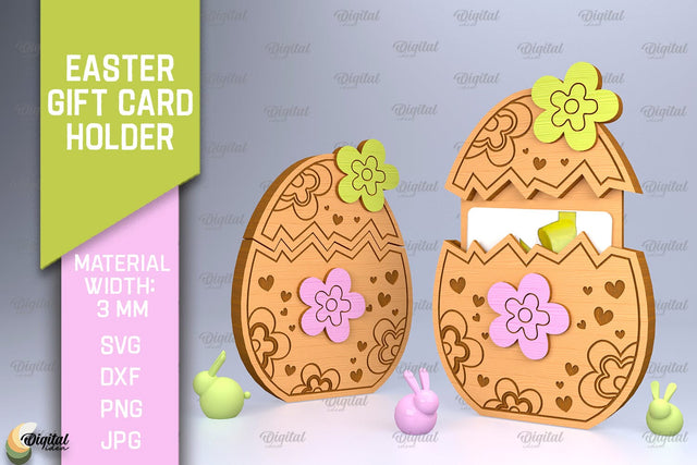 Easter Gift Card Holder Laser Cut. Easter Egg SVG SVG Evgenyia Guschina 