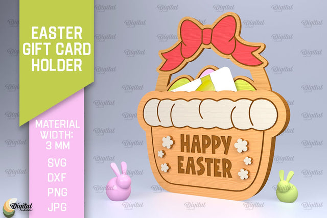 Easter Gift Card Holder Laser Cut. Happy Easter SVG SVG Evgenyia Guschina 