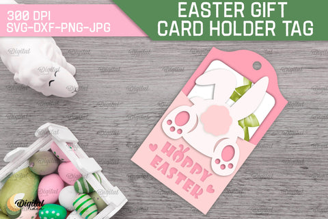 Easter Gift Card Holder Tag SVG Bundle. Easter Laser Cut 3D Paper Evgenyia Guschina 