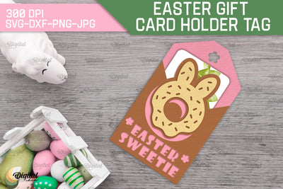 Easter Gift Card Holder Tag SVG. Easter Card Holder Laser Cut 3D Paper Evgenyia Guschina 