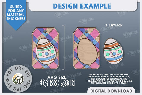 Easter Gift Tag Laser Cut. Easter Basket Tag SVG SVG Evgenyia Guschina 