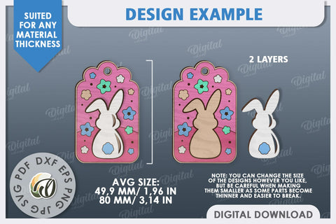 Easter Gift Tag Laser Cut. Easter Basket Tag SVG SVG Evgenyia Guschina 