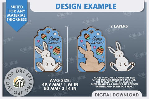 Easter Gift Tag Laser Cut. Easter Basket Tag SVG SVG Evgenyia Guschina 