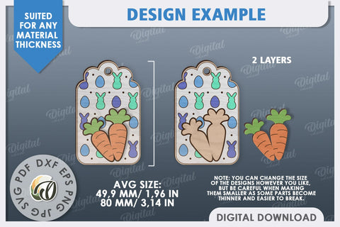 Easter Gift Tag Laser Cut. Easter Basket Tag SVG SVG Evgenyia Guschina 