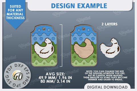 Easter Gift Tag Laser Cut. Easter Basket Tag SVG SVG Evgenyia Guschina 