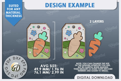 Easter Gift Tag Laser Cut. Easter Basket Tag SVG SVG Evgenyia Guschina 