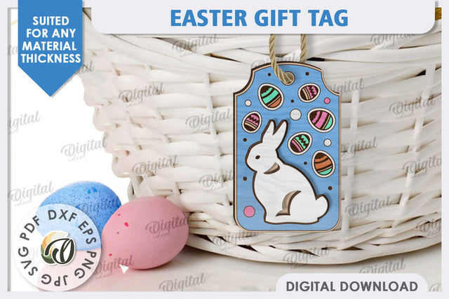 Easter Gift Tag Laser Cut. Easter Basket Tag SVG SVG Evgenyia Guschina 