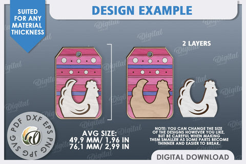 Easter Gift Tag Laser Cut. Easter Basket Tag SVG SVG Evgenyia Guschina 