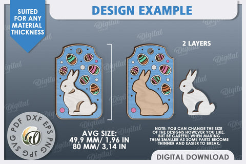 Easter Gift Tag Laser Cut. Easter Basket Tag SVG SVG Evgenyia Guschina 