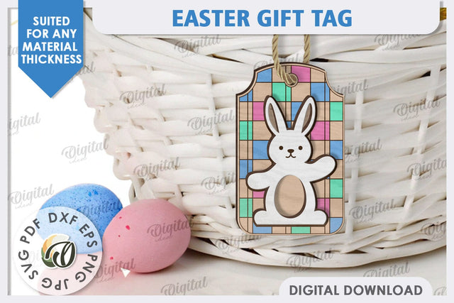 Easter Gift Tag Laser Cut. Easter Basket Tag SVG SVG Evgenyia Guschina 